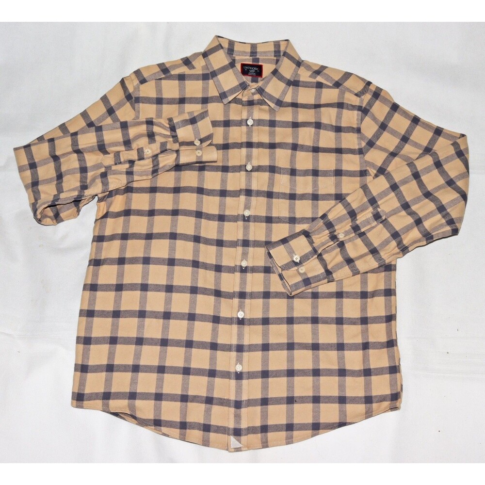 UNTUCKit Bernard Slim Fit Mens Long Sleeve Button Front Flannel Shirt Size Large